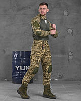 Армейская форма с наколенниками, костюм тактический пиксель зсу, весенняя военная форма пиксель cg182