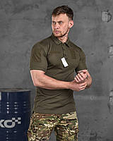 Військова футболка поло зсу, тактична футболка поло хакі, футболка чоловіча поло coolpass олива jn161