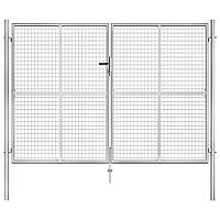 Садові Ворота Сріблястий 306x225 см Оцинкована Сталь