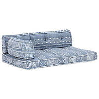 Подушка для дивана з піддонів Індиго Тканина Печворк