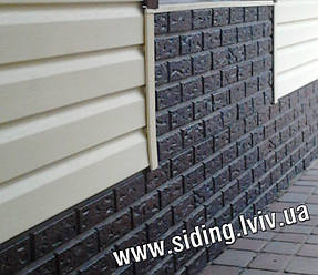 Цокольний сайдинг, фасадні панелі пластикові