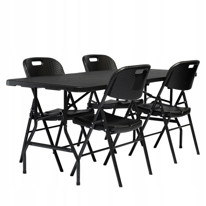 Банкетний стіл і стільці Premium Black, фото 1