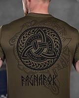 Футболка тактическая coolmax хаки, военная футболка влагоотводящая олива, мужская тактическая футболка pl001