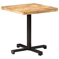 Столик для бістро Квадратний 70x70x75 см Необроблена мангова деревина