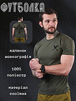 Мужская тактическая футболка хаки с принтом девушки, армейская футболка олива зсу Coolmax se211