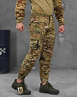 Штурмовые штаны мультикам рип-стоп, военные тактические штаны с манжетами, штаны тактические multicam uk070
