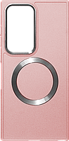 Силікон SA S928B S24 Ultra Bonbon Metal Case Рожево-золотий
