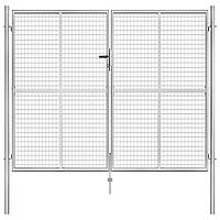Садові Ворота Сріблястий 306x250 см Оцинкована Сталь