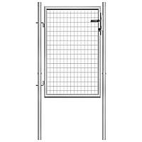 Садові Ворота Сріблястий 105x150 см Оцинкована Сталь