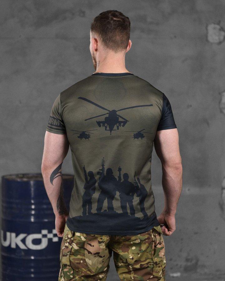 Чоловіча футболка вологовідвідна з черепом, футболка ссу олива тактична coolmax, військові футболки xa952