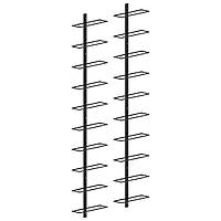 Настінні Винні Стелажі на 20 Пляшок 2 шт Чорний Метал
