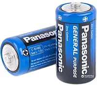 Батарейка Panasonic GENERAL PURPOSE угольно-цинковая C(R14) пленка, 2 шт. (R14BER/2P)