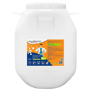 Хлор для басейну тривалої дії 50 кг Aquadoctor C-90T Дезінфектант на основі хлору 250 таблеток