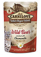 Корм вологий Carnilove Wild Boar with Chamomile д/котів дикий кабан і ромашка 85 г d