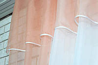 Кухонные занавески шторы эстетичные Легкие шторы для кухни нежные Шифоновые шторы комплекты качественные персиковый