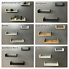 Комплект навісних полиць із 3 штук сірі для декору та книг, фото 5