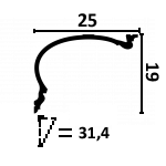 C343 Heritage карниз стельовий (опціонально шторний) Orac Decor, фото 2