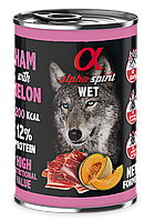 Влажный корм Alpha Spirit Ham with Melon с ветчиной и дыней для взрослых собак 400 г (as576321)