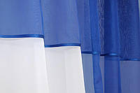 Занавески от производителя качественные Готовые шторы комплект шифоновые Красивая тюль для кухни нежная синий