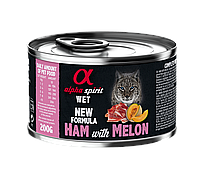 Влажный корм Alpha Spirit Ham with Melon с ветчиной и дыней для взрослых котов 200 г (as310660)