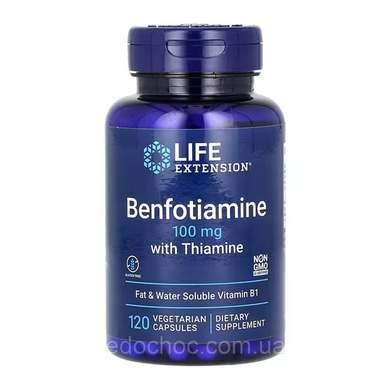 Бенфотіамін з тіаміном (Benfotiamine with Theamine) 120 капсул LEX-92012