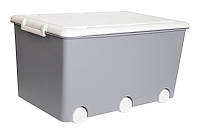 Ящик для игрушек на колесах серый PW-002-106 Tega