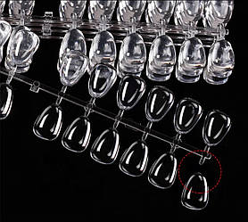 Демонстраційна палітра лінійка з об'ємними типсами (2х1,3 мм) для книги-палітри (120 шт. уп) 433