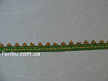 Зелена із золотом тасьма "корона" (ширина 2.7см), фото 2