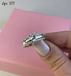 Срібна каблучка подвійна, фото 2