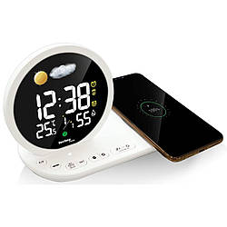Годинник настільний Technoline WT427 Wireless Mobile Charging White (WT427)