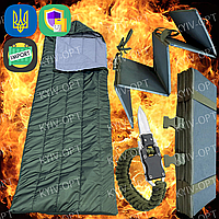 Cпальный мешок-одеяло военный зимний кокон Тактический спальник зимний для ЗСУ Армейский спальный мешок теплый