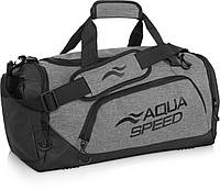 Cумка Aqua Speed Duffel bag M 60146 Серый, Черный 48x25x29см (141-37)