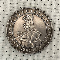 Монета сувенирная доллар США Морган 1881г "Аниме Девочка НЮ", Коллекция Хобо монет моргана