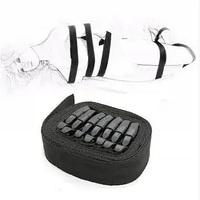 Секс-набір для зв'язування з фіксаторами для рольових ігор черного кольору