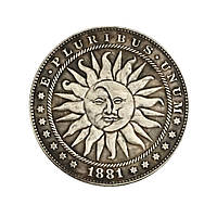 Монета сувенирная доллар США Морган 1881г "Солнце и луна", Коллекция Хобо монет моргана