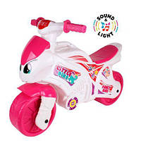 Каталка игрушка детская развлекательная развивающая "Мотоцикл", розовый TLX