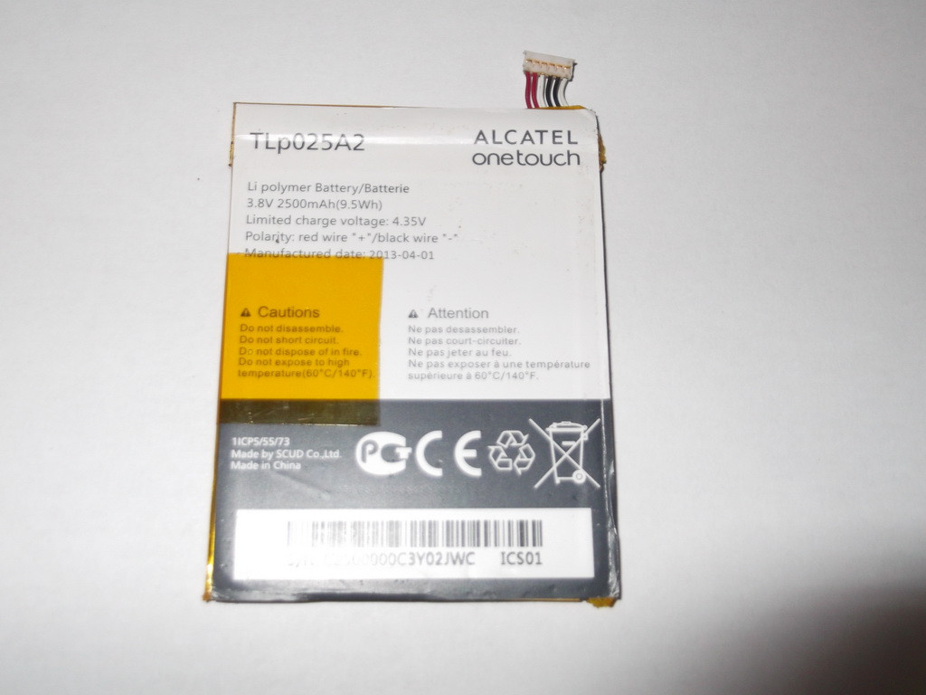 АКБ акумулятор батарея TLp025A2  Alcatel One touch 8008D б/у Оригінал
