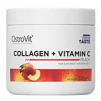 Хондропротектор для спорта OstroVit Collagen And Vitamin C 200 g 20 servings Peach GM, код: 7558873