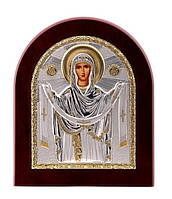 Срібна ікона "Покров Пресвятої Богородиці"