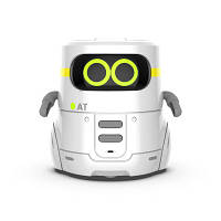 Новинка Интерактивная игрушка AT-Robot Умный робот с сенсорным управлением и обучающими карт белый