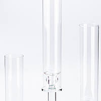 Lugi Набор подсвечников 3 штуки стеклянный высокий 44 - 53 - 64 см