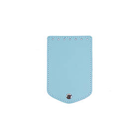 Клапан для міні сумки з кнопкою (15*10), колір Лазуровий