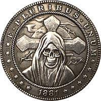 Монета сувенирная доллар США Морган 1881г "Твой крест", Коллекция Хобо монет моргана