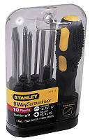Отвертка Stanley Multifunctional, сменные отверточные наконечники, SL,PH, шило, гвоздодер, вставка для