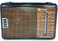 Портативний радіоприймач Golon Solar Bluetooth RX-BT978S з usb-входом для флешки та блютузом у ретростилі