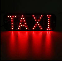 Зеленая светодиодная табличка такси "TAXI" с подключением USB и кнопкой вкл/выкл.
