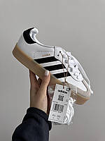 Кроссовки мужские Adidas WHITE / BLACK / GUM SOLE premium кросівки чоловічі Adidas