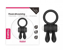 Ерекційне віброкольцо Power Clit Cockring, Black sexstyle