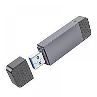 Card Reader Hoco HB45 Spirit 2-in-1 USB/Type-C 3.0 Цвет Серый d