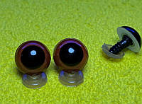 Очі для іграшок Коричневі 16 мм гвинтові з крипленням (фурнітура для іграшок)